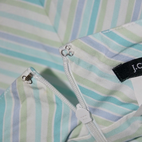 J Crew 100% Cotton Diagonal Stripe Empire Waist - Picture 8 of 8